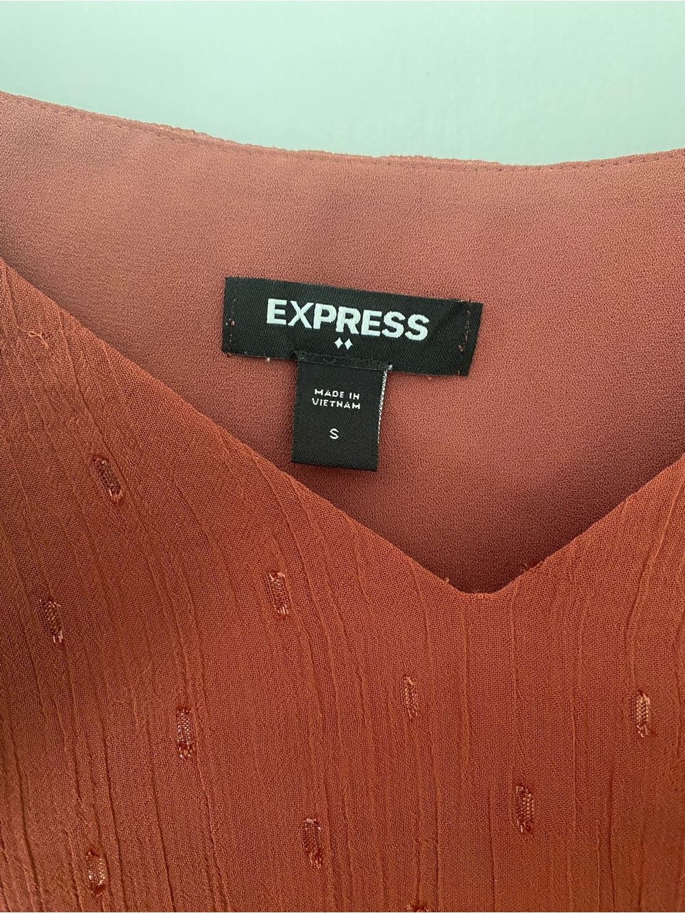 Express Rust Beaded Spaghetti-Strap Cami - Picture 3 of 3